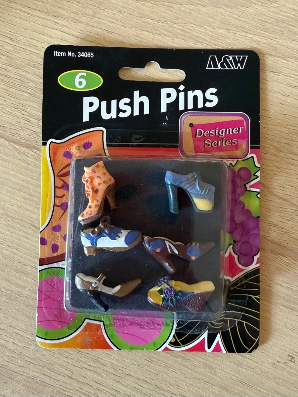 Funky Fun A&W Shoe Push Pins